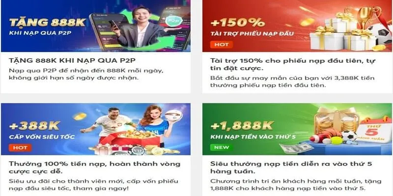 Khuyến mãi diễn ra liên tục mỗi ngày giúp bạn tăng vốn nhanh